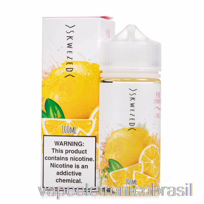 Vape Recarregável Limonada Rosa - Skwezed - 100ml 3mg